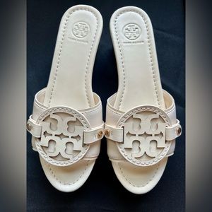 Tory Burch Platform Wooden Patty Wedges